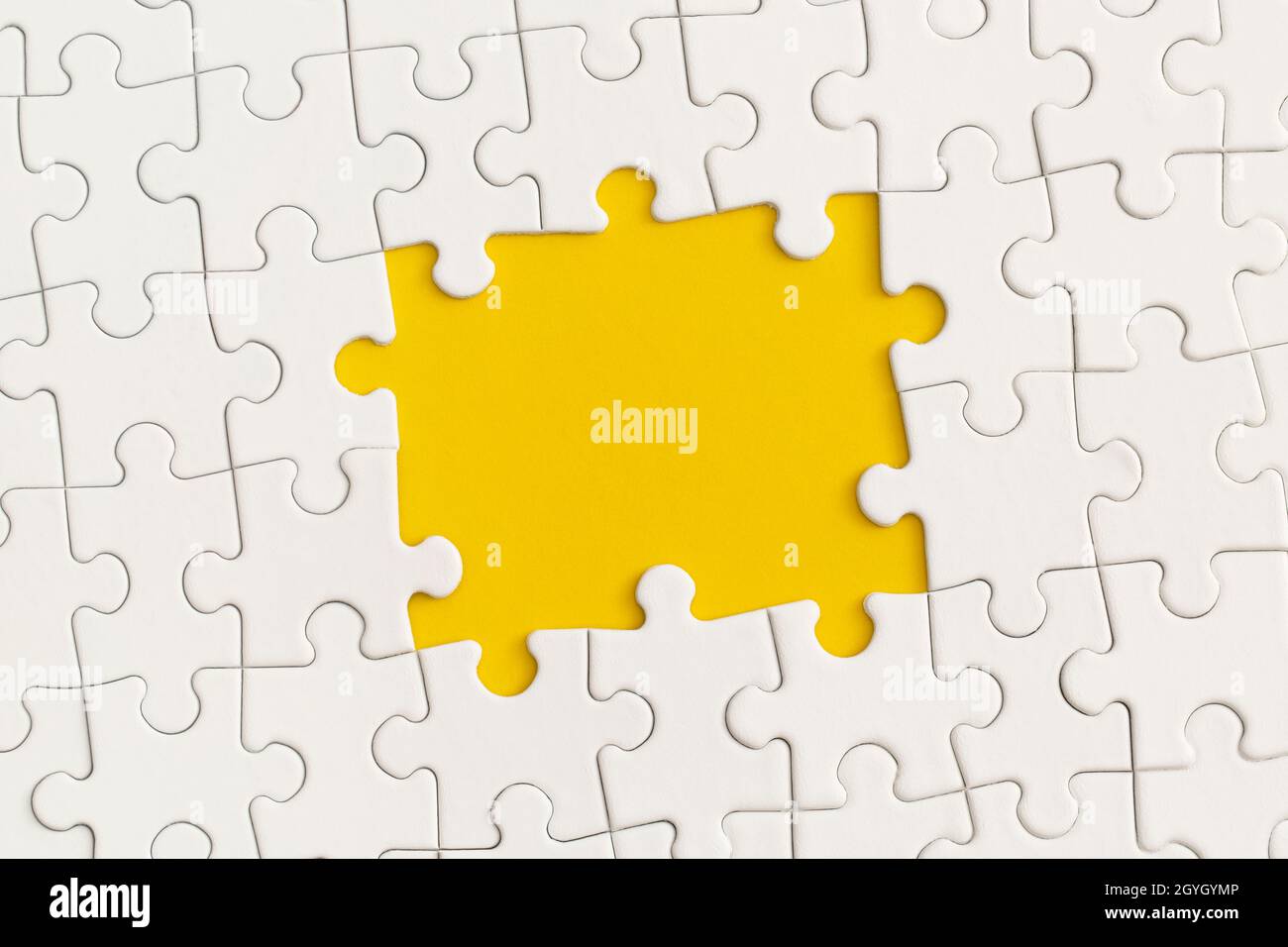 La cornice del puzzle per il testo. Foto Stock
