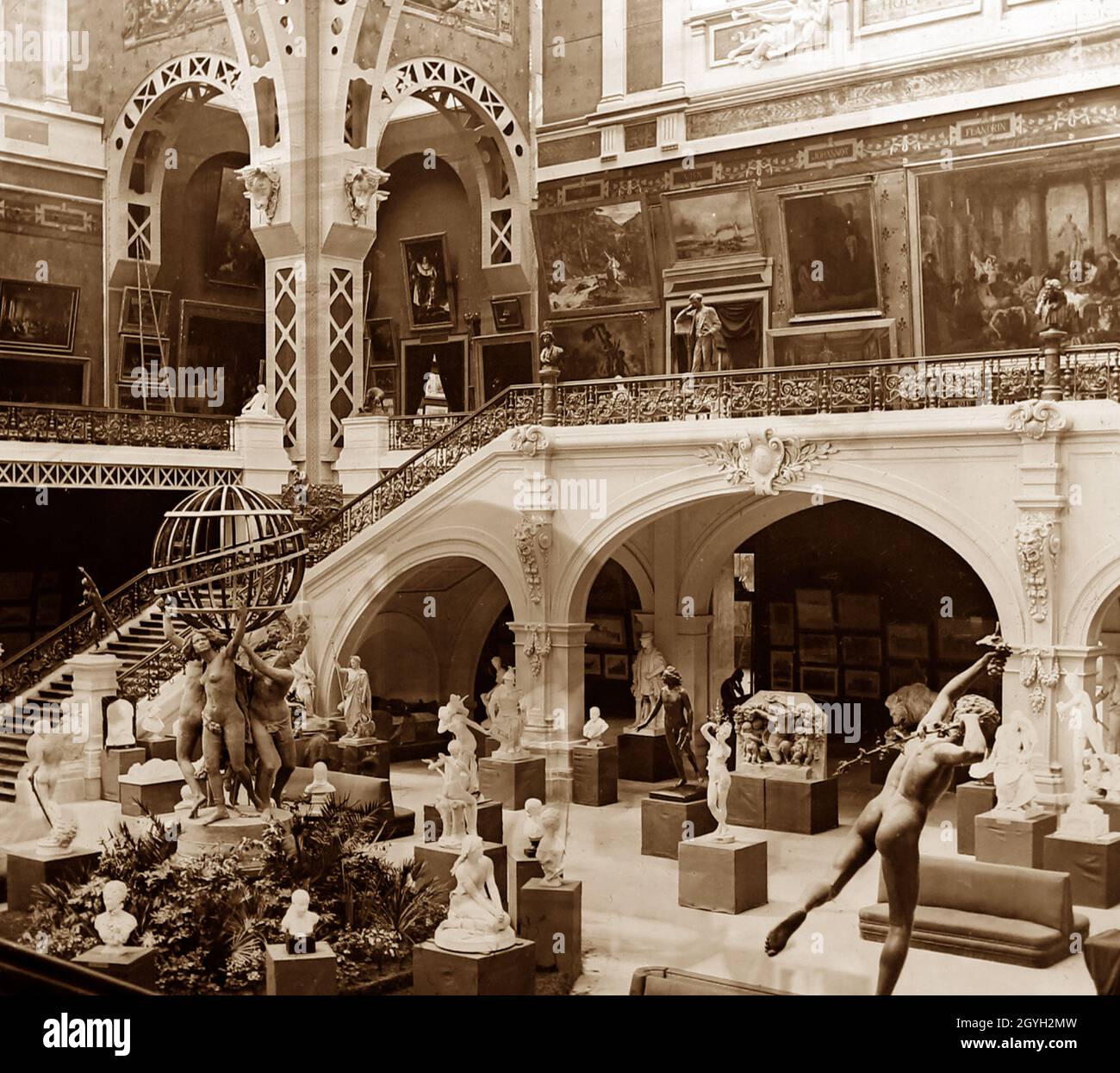 Corte d'Arte, Exposition Universelle, Parigi, 1889 Foto Stock