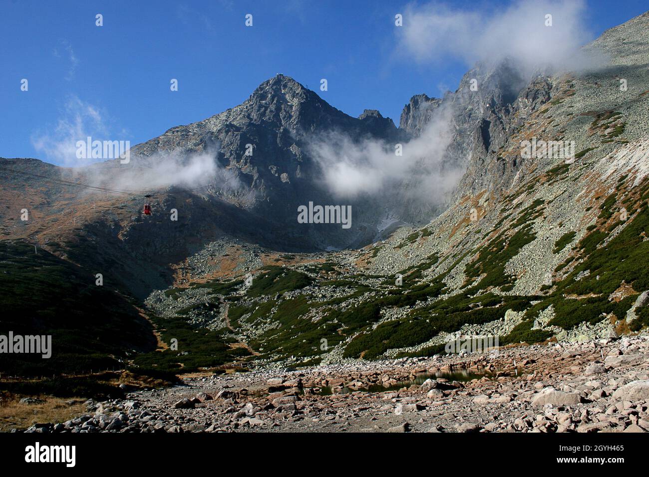 Lomnicky Stit, alti Tatra Foto Stock