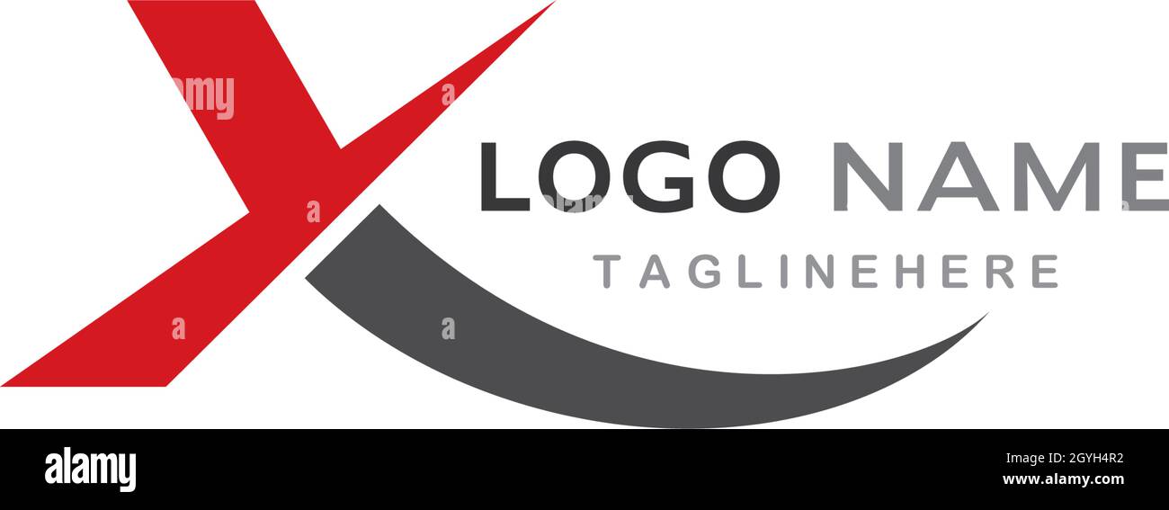 Vettore modello logo X Letter Illustrazione Vettoriale