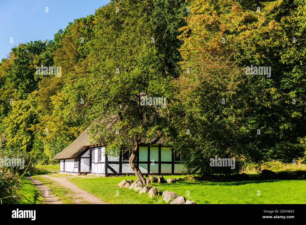 Kiel, Molfsee, 07. Ottobre 2021. Herbstmarkt im Freilichtmuseum Molfsee. Nach der Corona-Pause findet der beliebte Herbstmarkt im Freilichtmuseum Molf Foto Stock