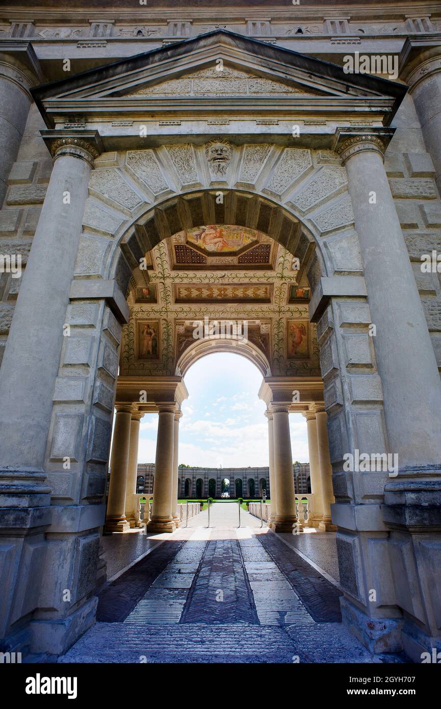 Europa, Italia, Lombardia, Palazzo te costruito nel 1525 a Mantova, Foto Stock