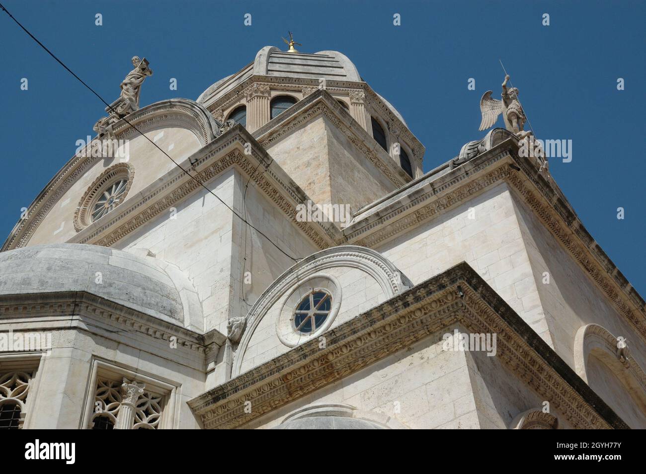 Šibenik - Cattedrale di St James / Katedrala sv. Jakova - Città vecchia nella Dalmazia centrale, costa adriatica, Croazia Foto Stock