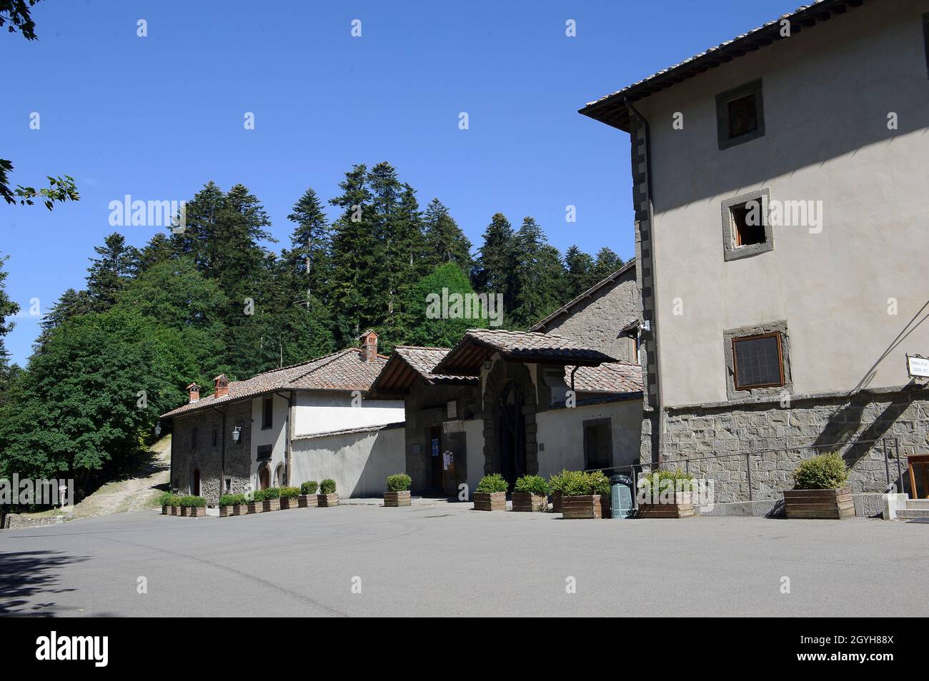 Europa, Italia, Toscana, Arezzo, sacro Monastero di Eremo di Camaldoli, Parco Nazionale delle foreste Casentinesi Foto Stock