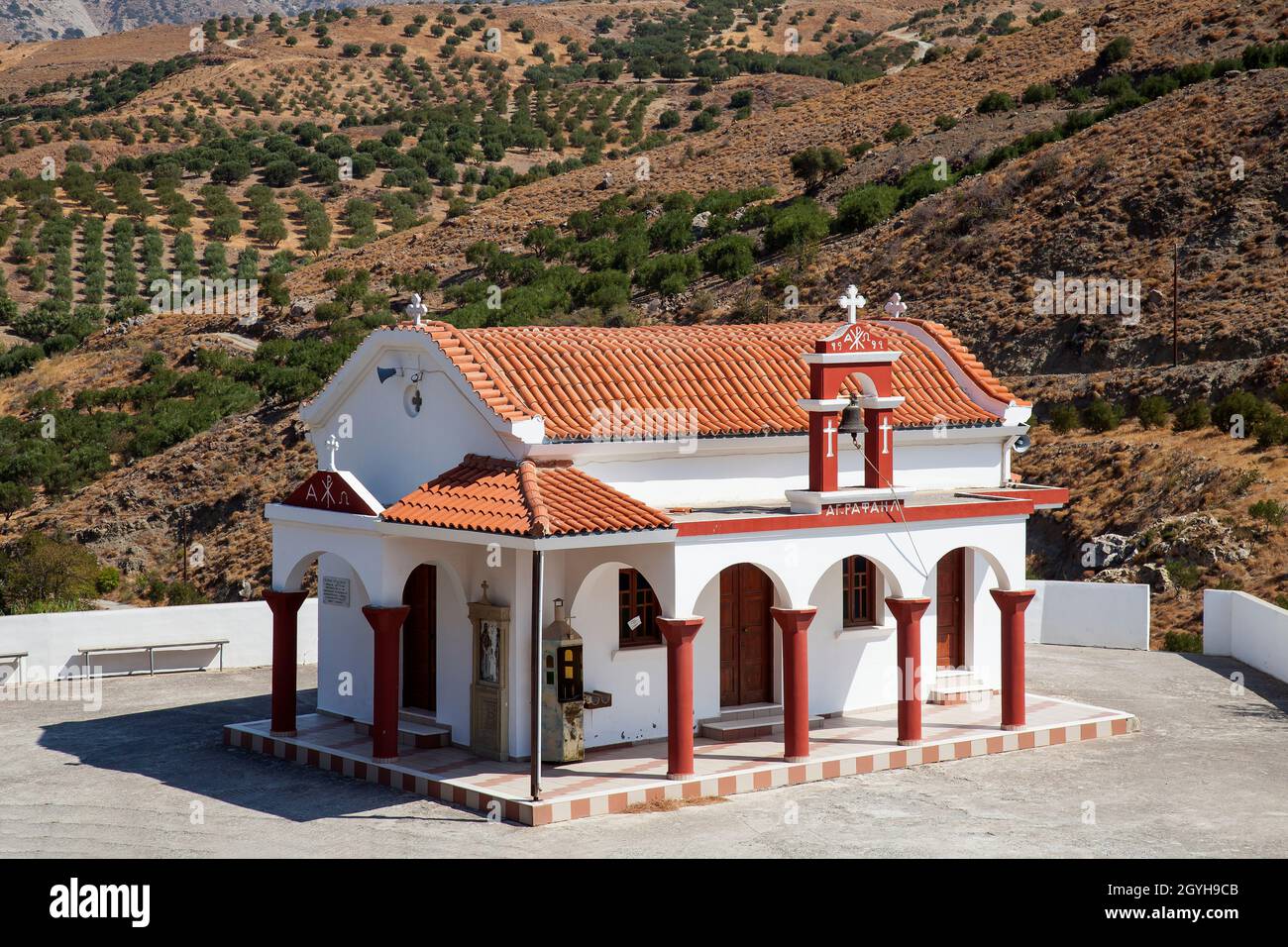 Chiesa ortodossa, vicino a Kastelli, Creta, Grecia, Europa Foto Stock