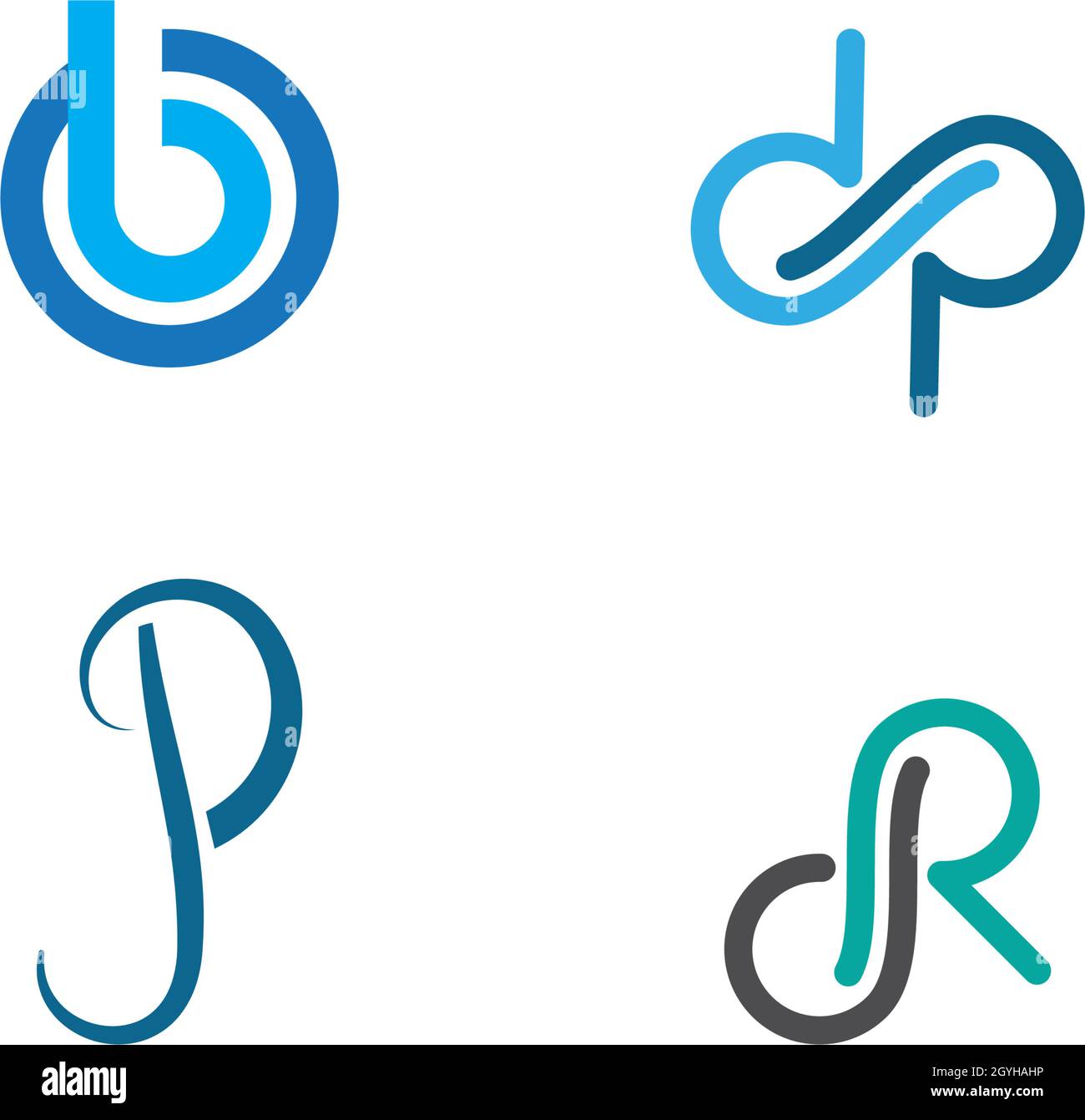 Modello vettoriale del logo della lettera iniziale Illustrazione Vettoriale