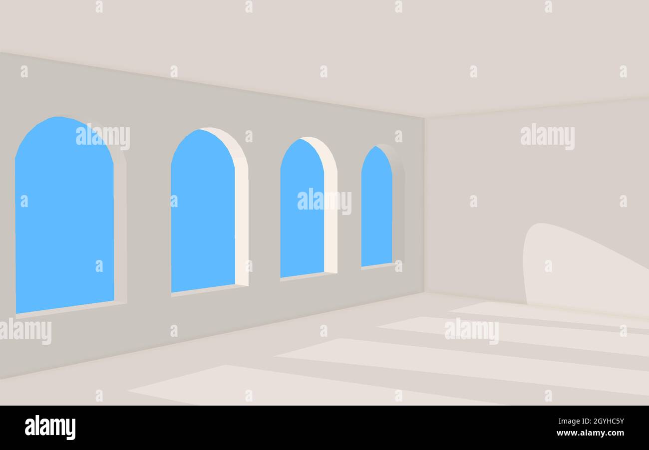 Spazio vuoto con immagine vettoriale finestra. EPS 10. Illustrazione Vettoriale