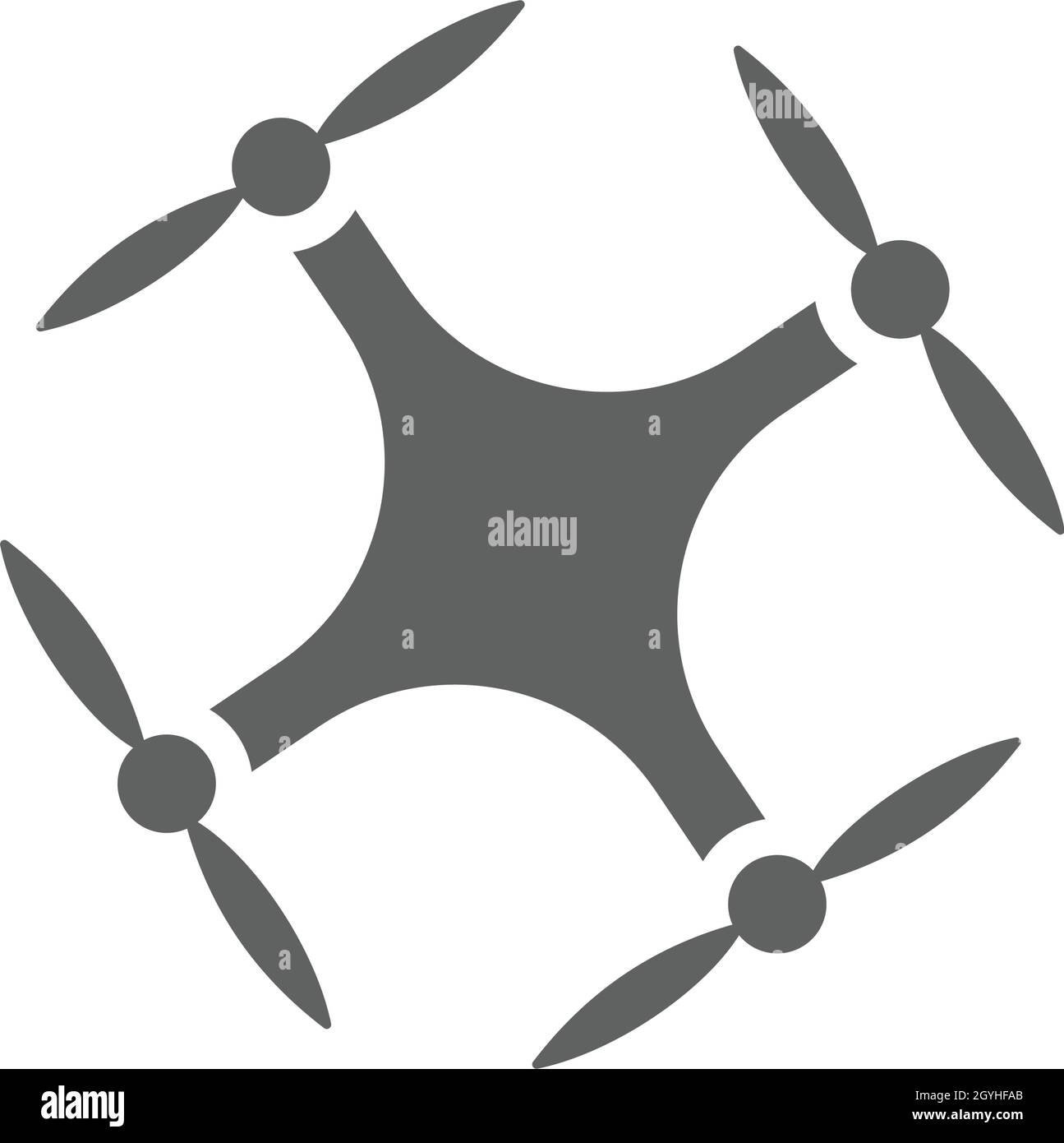 Dispositivo, l'icona drone è isolata su sfondo bianco. Utilizzo per grafica e web design o scopi commerciali. File EPS vettoriale. Illustrazione Vettoriale
