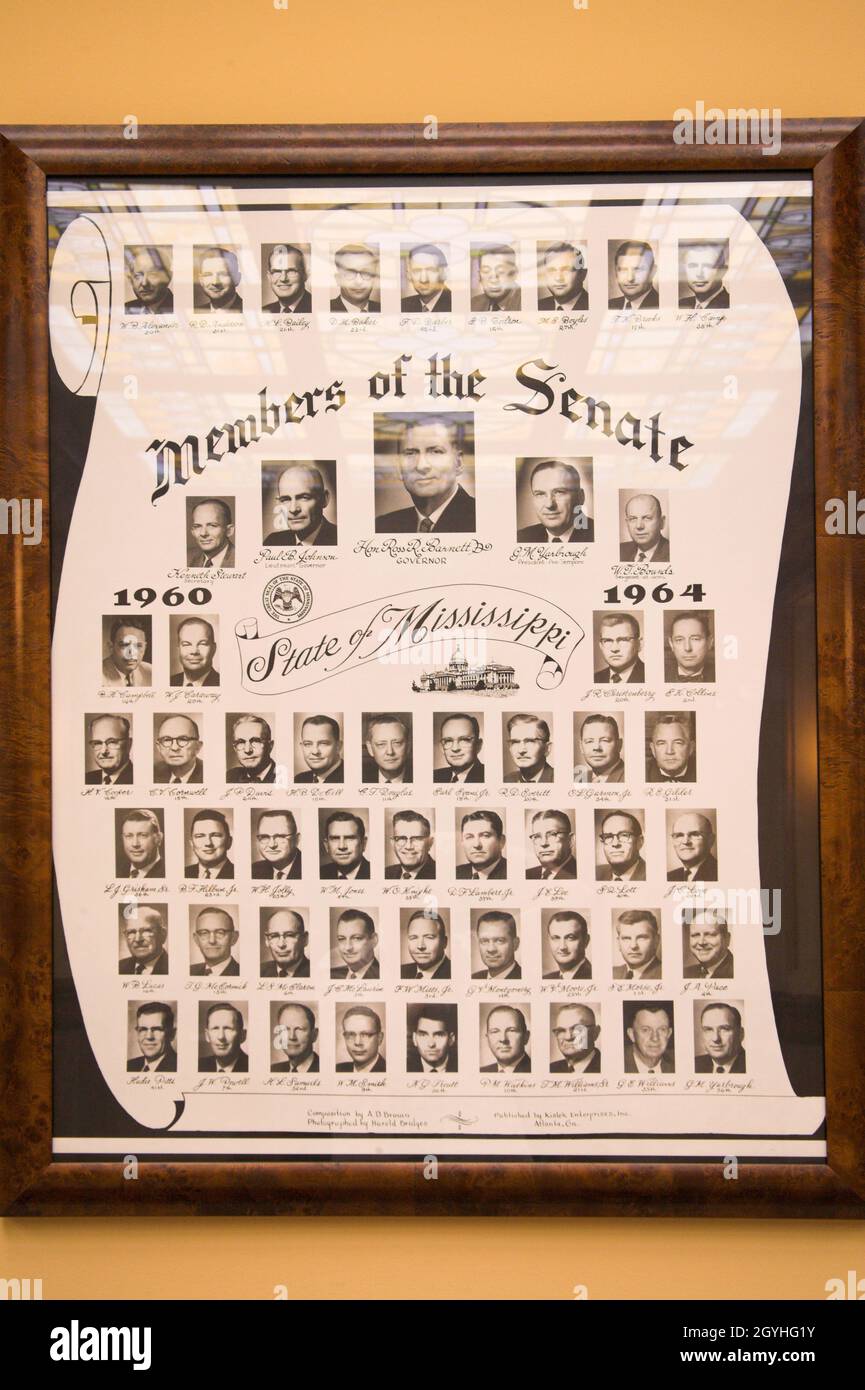membri del senato 1960 a 1964 state capitol a jackson mississippi Foto Stock