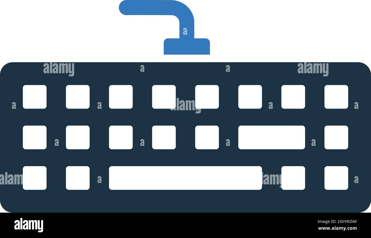 Tastiera, digitare icona - file EPS vettoriale. Ideale per supporti di stampa, Web, immagini di stock, uso commerciale o qualsiasi tipo di progetto. Illustrazione Vettoriale