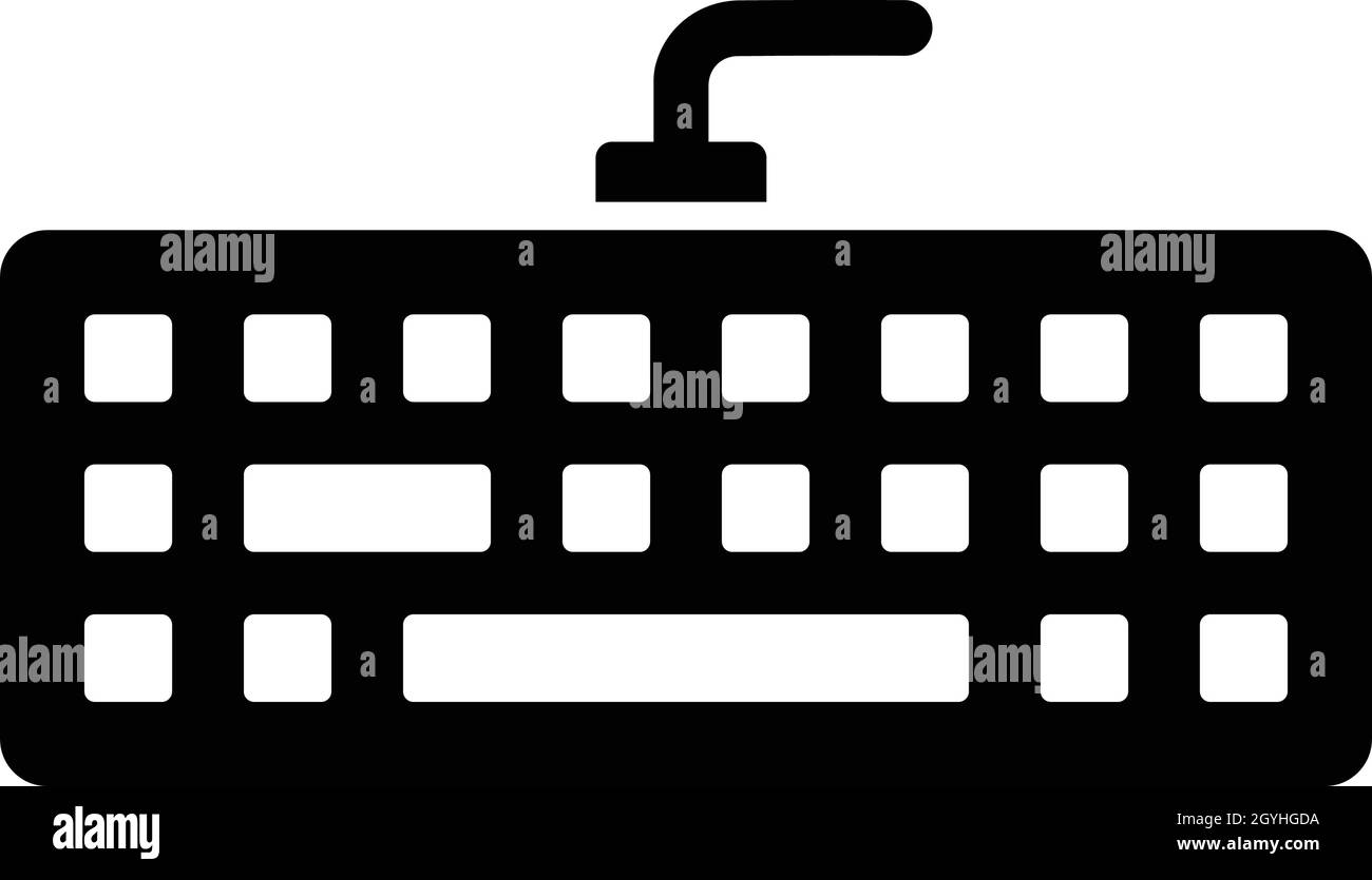 Tastiera, digitare icona - file EPS vettoriale. Ideale per supporti di stampa, Web, immagini di stock, uso commerciale o qualsiasi tipo di progetto. Illustrazione Vettoriale