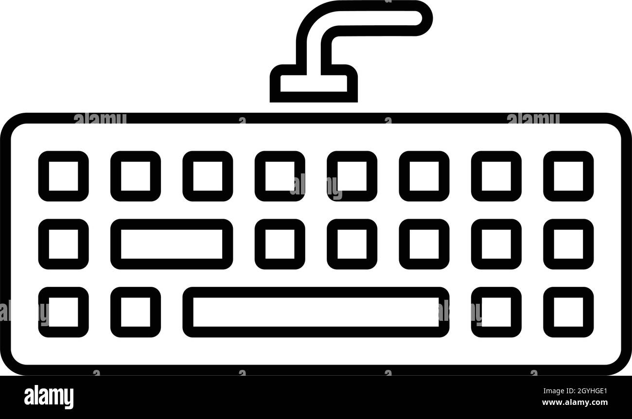 Tastiera, digitare icona - file EPS vettoriale. Ideale per supporti di stampa, Web, immagini di stock, uso commerciale o qualsiasi tipo di progetto. Illustrazione Vettoriale