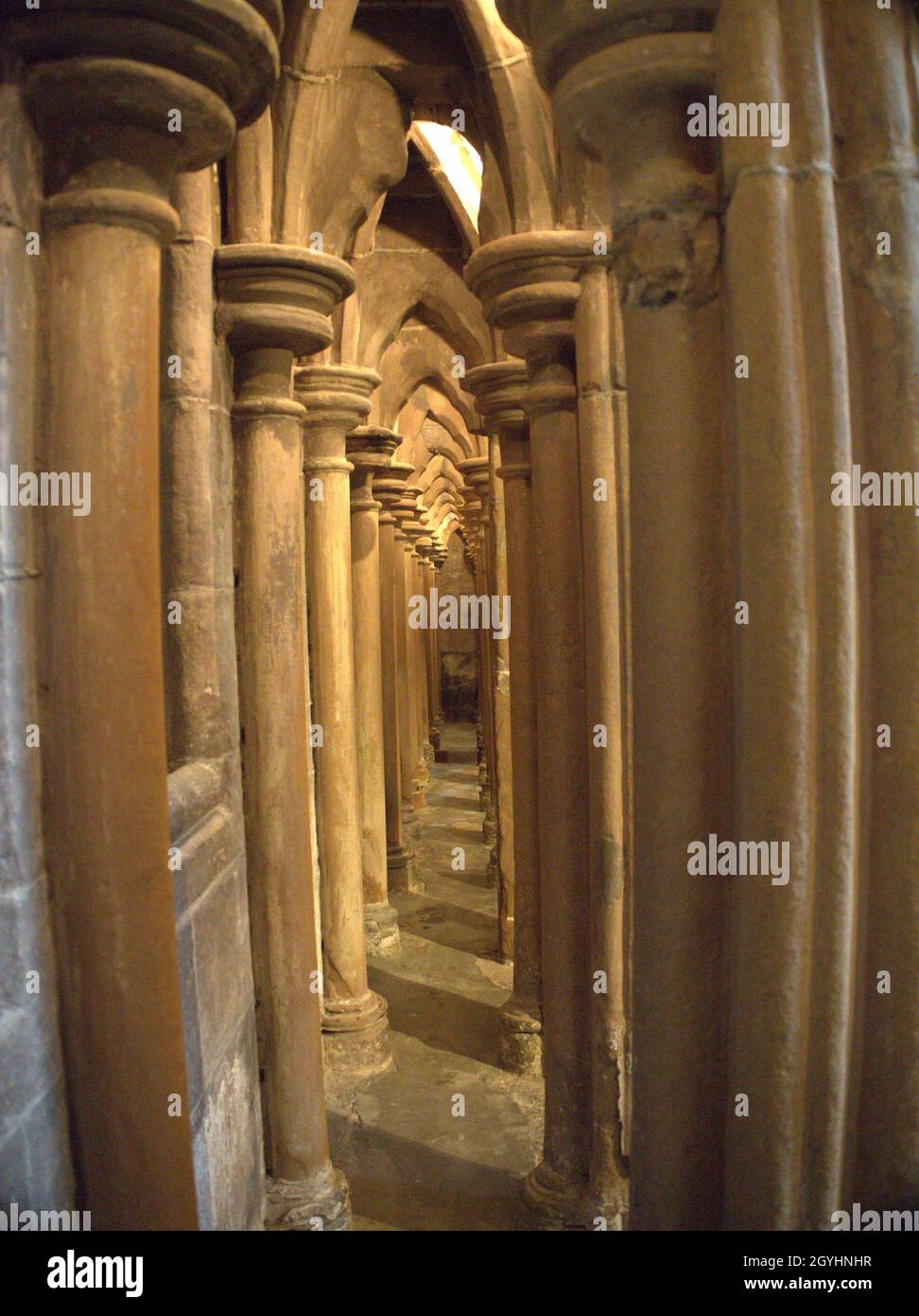 Pedilavium all'interno della Cattedrale di Lichfield, luogo per il lavaggio dei piedi Foto Stock