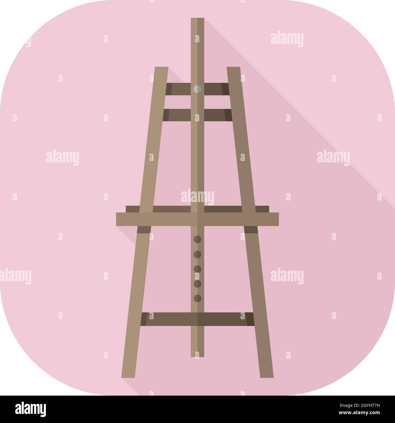 Vector Flat Design artista Easel Illustrazione Vettoriale