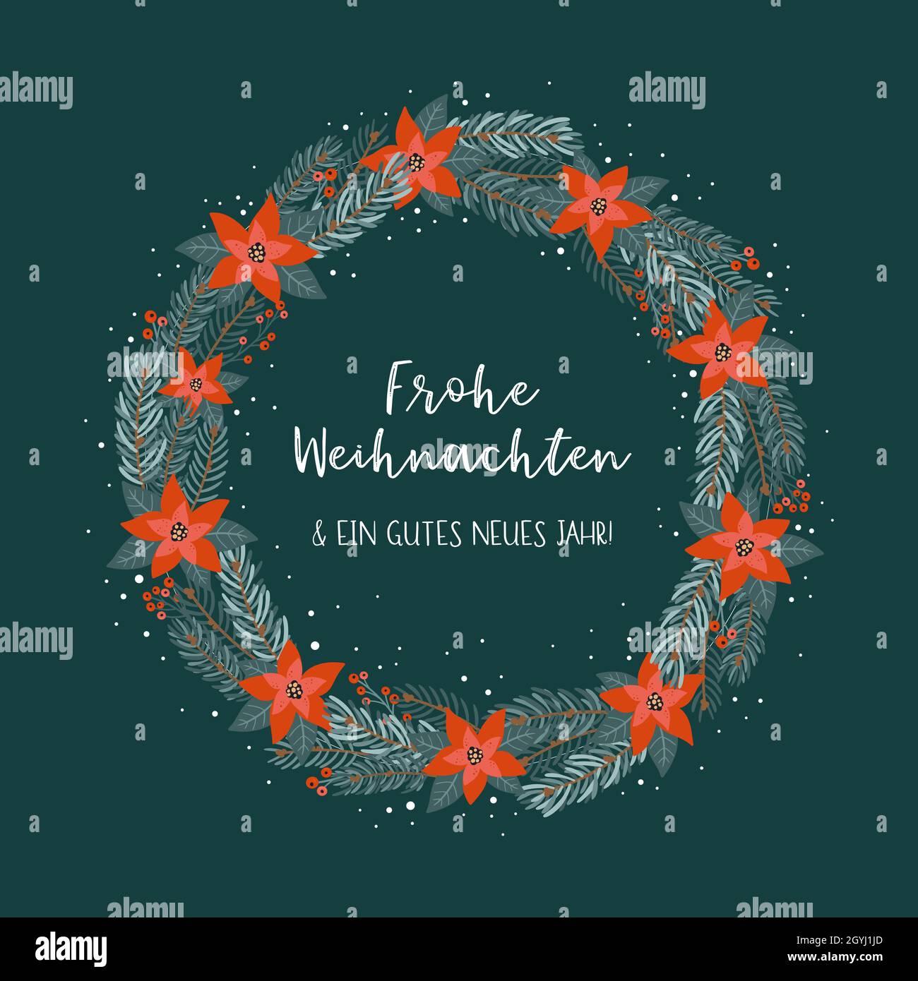 Shining She: 18 Biglietti Di Natale Con Buste, Formato A6, Motivi Acquerello Animali, Scritta "Frohe Weihnachten"