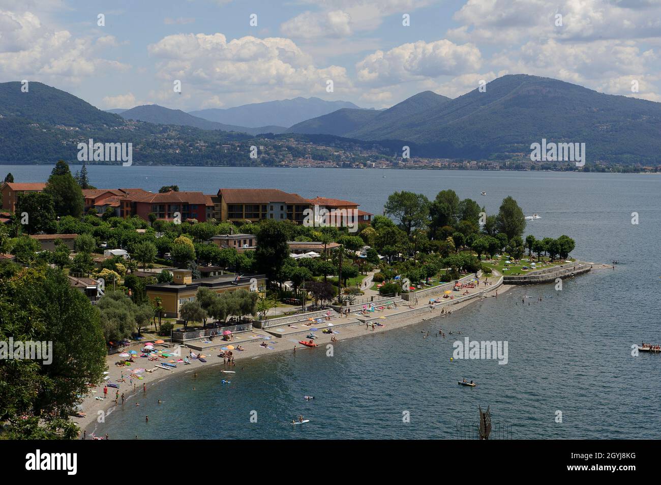 Europa, Italia, Piemonte, provincia Verbania, Lago maggiore, Lago Verbano, Cannero Riverabuilt, Travel, lago verbano Foto Stock