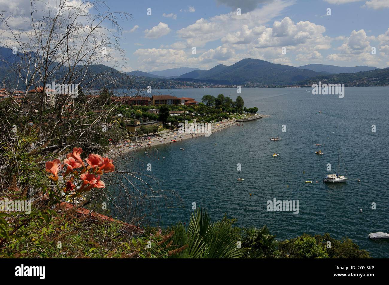 Europa, Italia, Piemonte, provincia Verbania, Lago maggiore, Lago Verbano, Cannero Riverabuilt, Travel, lago verbano Foto Stock