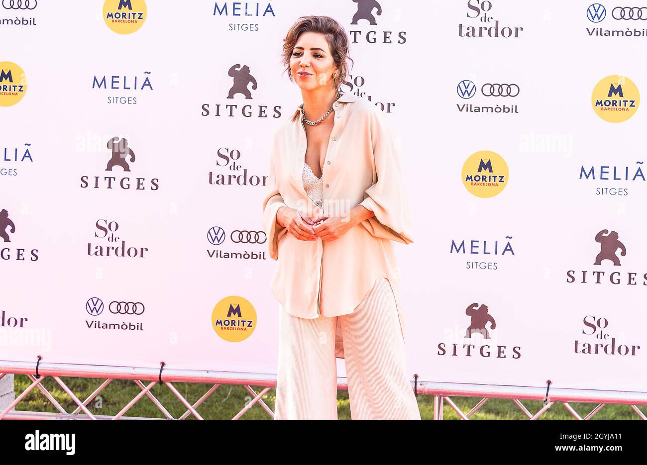 SITGES 2021 LA ACTRIZ SANDRA CERVERA, EN EL FESTIVAL INTERNACIONAL DE CINE FANTASTICO DE CATALUÑA 2021 Foto Stock