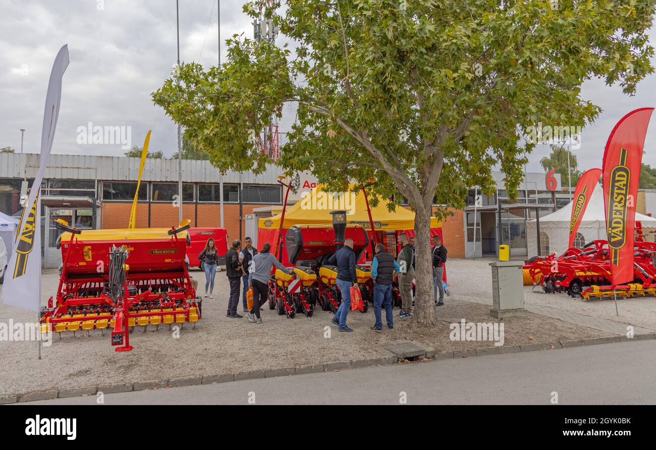 Novi Sad, Serbia - 21 settembre 2021: Stand Vaderstad Equipment all'Agriculture Expo Trade Fair. Foto Stock