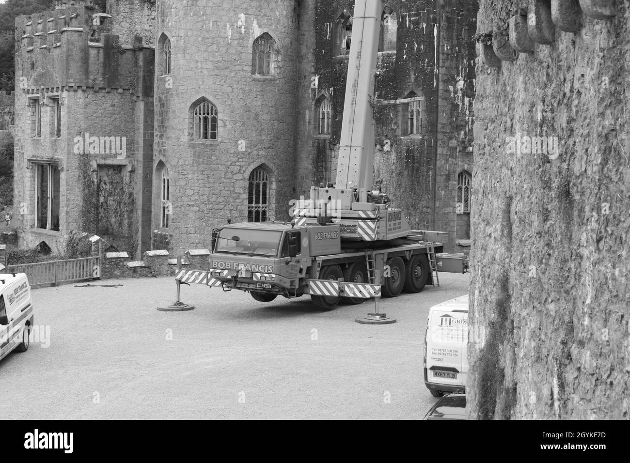 Sono un castello di Gwrych celebrità, i preparativi sono ben in corso come il castello è trasformato per ITV sono una celebrità mi uscire di qui con ANT e Dec per il secondo anno consecutivo Foto Stock