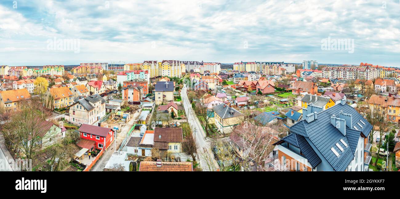 Un ampio panorama urbano di Zelenogradsk, regione di Kaliningrad, Russia Foto Stock