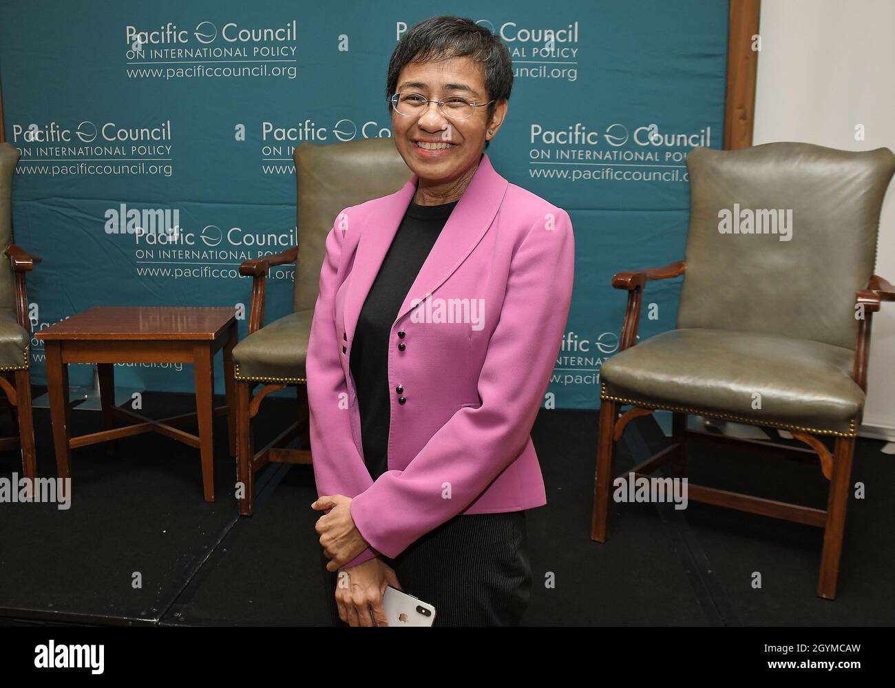 Los Angeles, Stati Uniti. 17 settembre 2019. Maria Ressa, fondatore del sito filippino Rappler e una rivista Time 2018 persona dell'anno alla SETTIMANA DELLA LIBERTÀ DI STAMPA 2019 LA - dittatori e disinformazione: Una discussione sullo stato della libertà di stampa si è svolta presso il Four Seasons Hotel Beverly Wilshire a Beverly Hills, CA martedì 17 settembre 2019. (Foto di Sthanlee B. Mirador/Sipa USA) Credit: Sipa USA/Alamy Live News Foto Stock