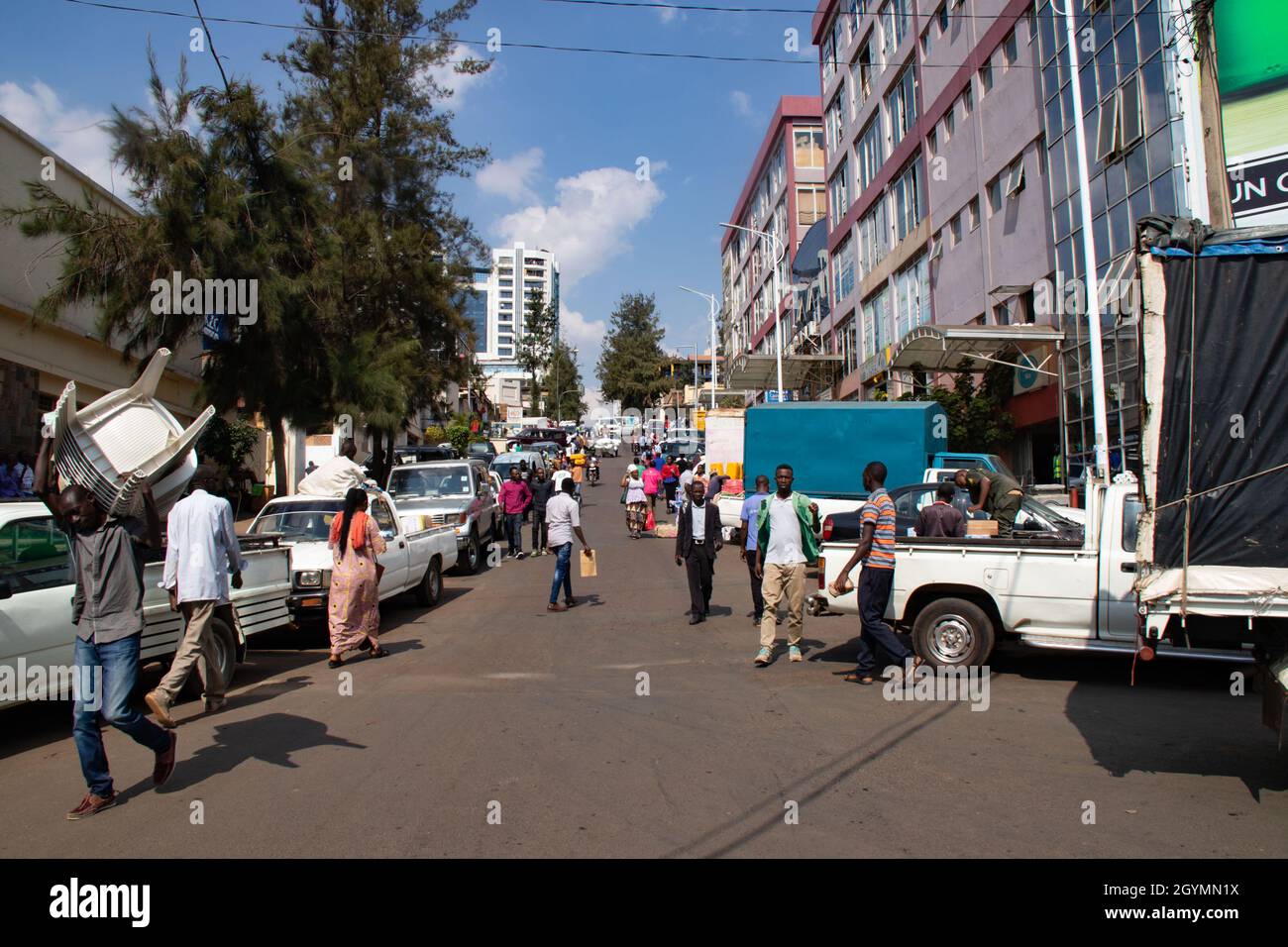 Giornata di busto in città. Ruanda. Foto Stock