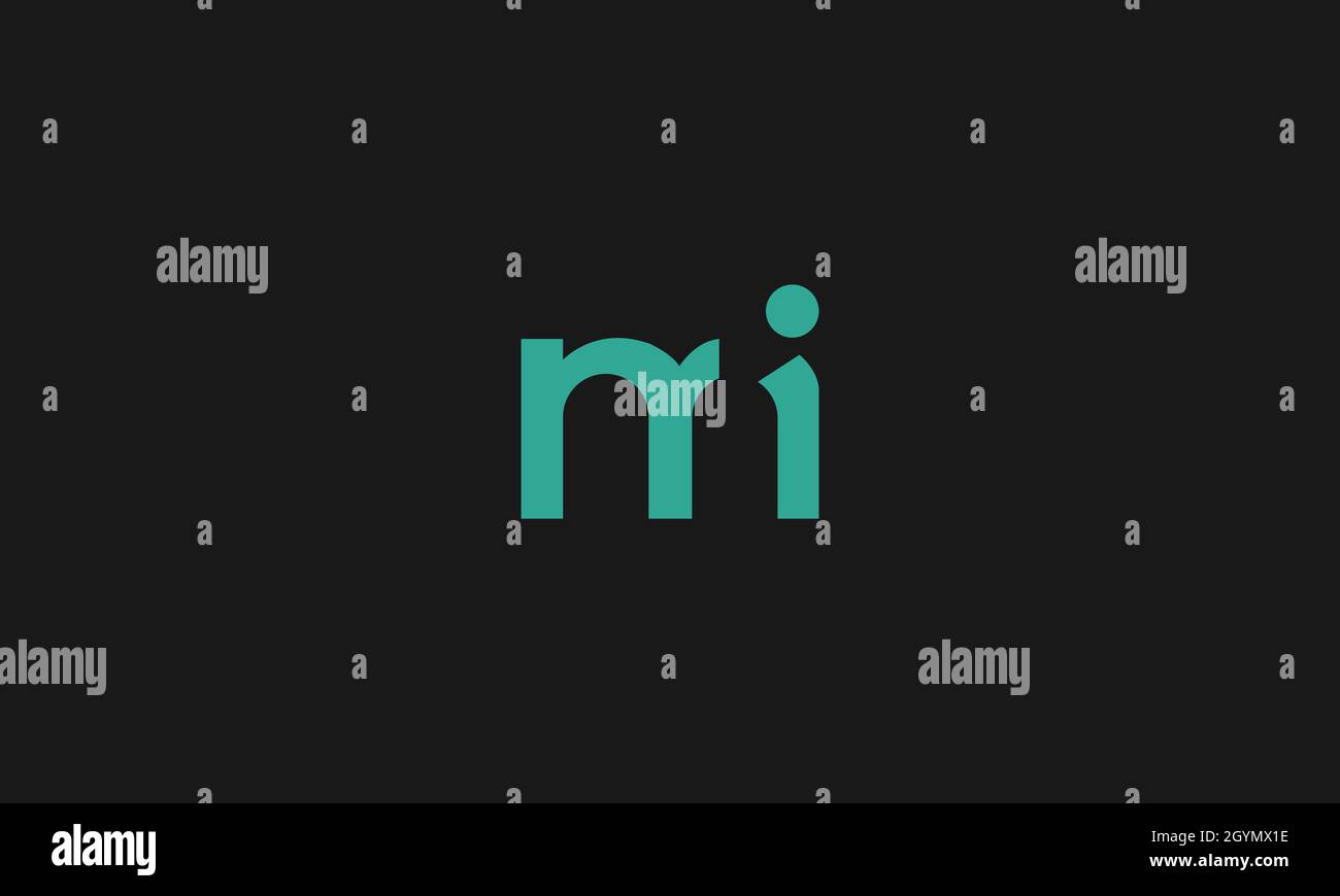 DESIGN DEL LOGO DI LETTERE MI PER L'USO ILLUSTRATIVO Illustrazione Vettoriale