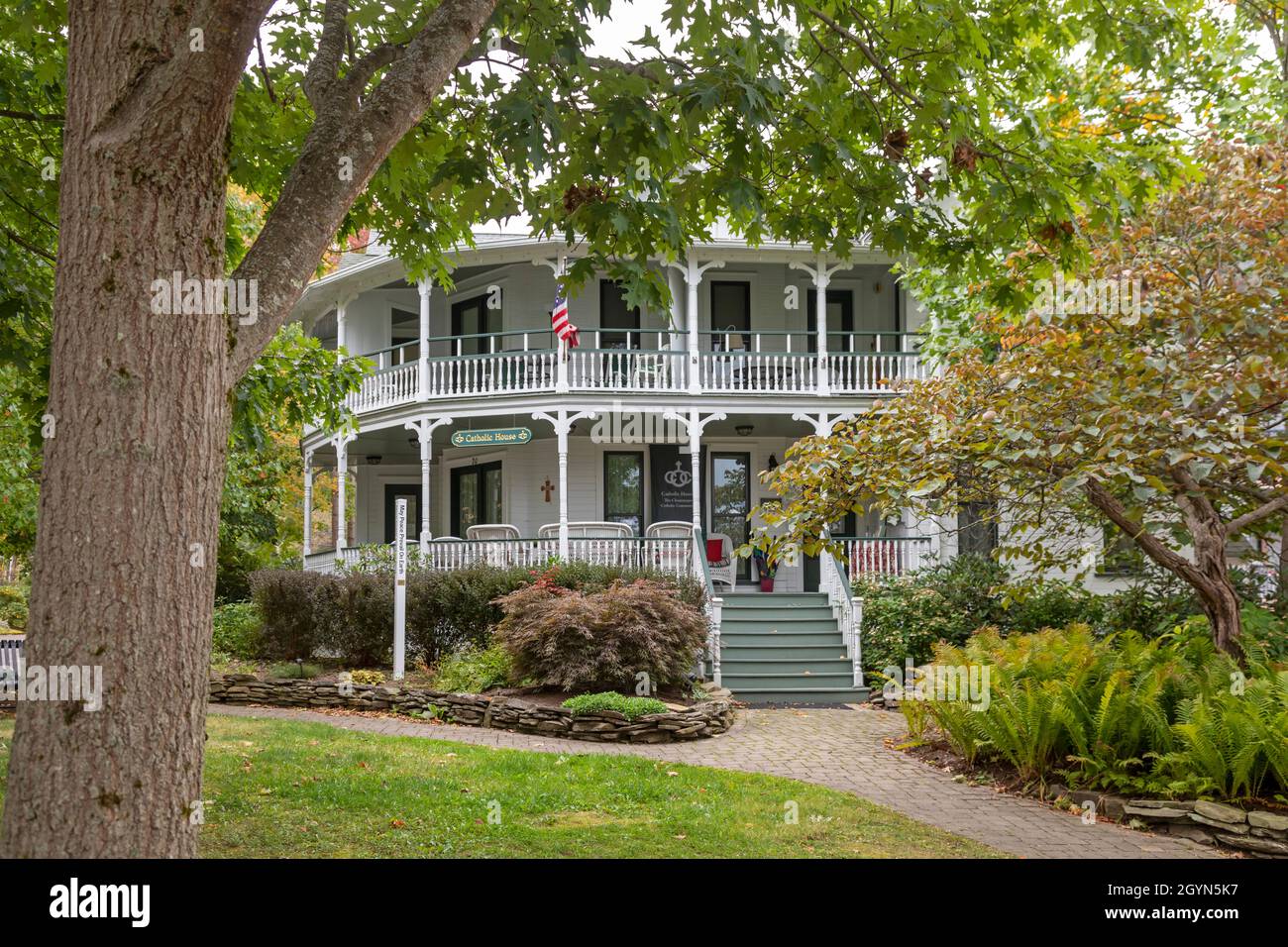 Chautauqua, New York - Catholic House presso la Chautauqua Institution offre programmi estivi e camere. Foto Stock