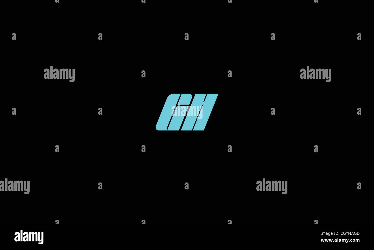 DESIGN DEL LOGO LETTERS GH CON EFFETTO SPAZIO NEGATIVO PER L'USO CON ILLUSTRAZIONI Illustrazione Vettoriale