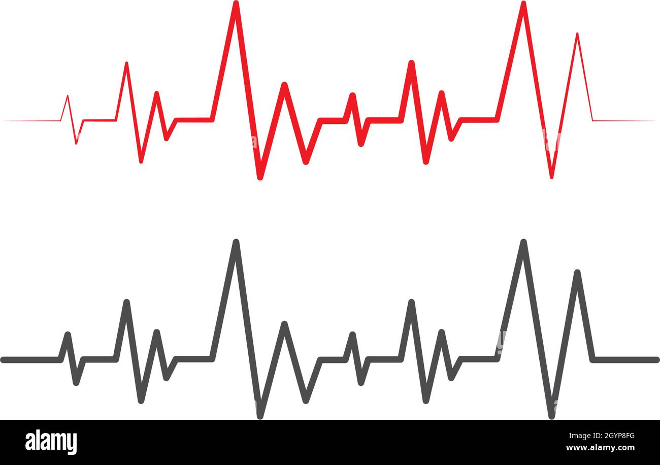 La linea di impulsi illustrazione template vettoriale Illustrazione Vettoriale