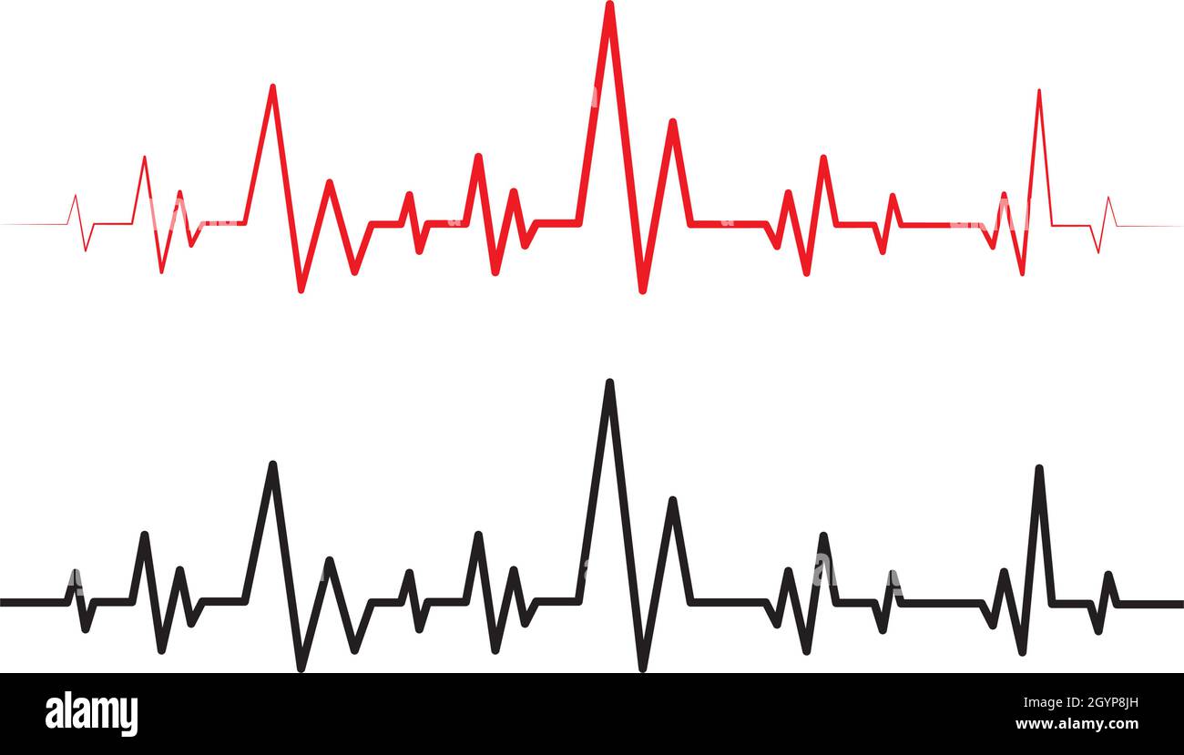 La linea di impulsi illustrazione template vettoriale Illustrazione Vettoriale