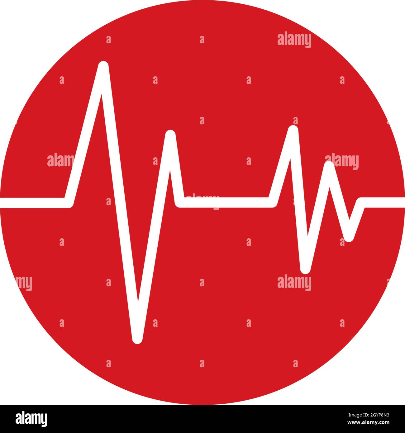 La linea di impulsi illustrazione template vettoriale Illustrazione Vettoriale