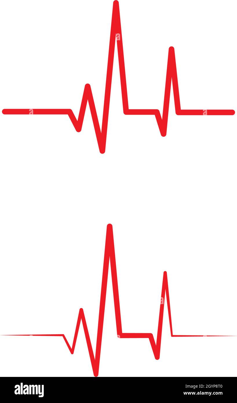 La linea di impulsi illustrazione template vettoriale Illustrazione Vettoriale