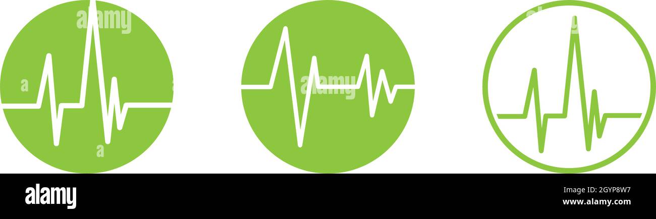 La linea di impulsi illustrazione template vettoriale Illustrazione Vettoriale