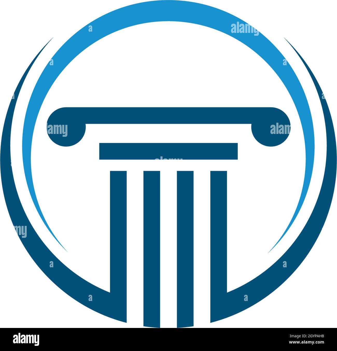 Modello vettore logo colonna Illustrazione Vettoriale