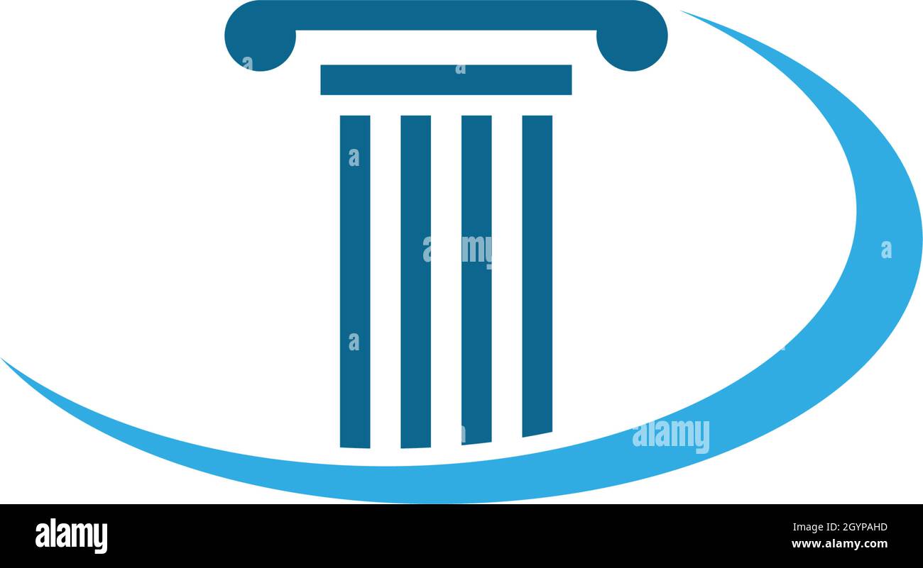 Modello vettore logo colonna Illustrazione Vettoriale