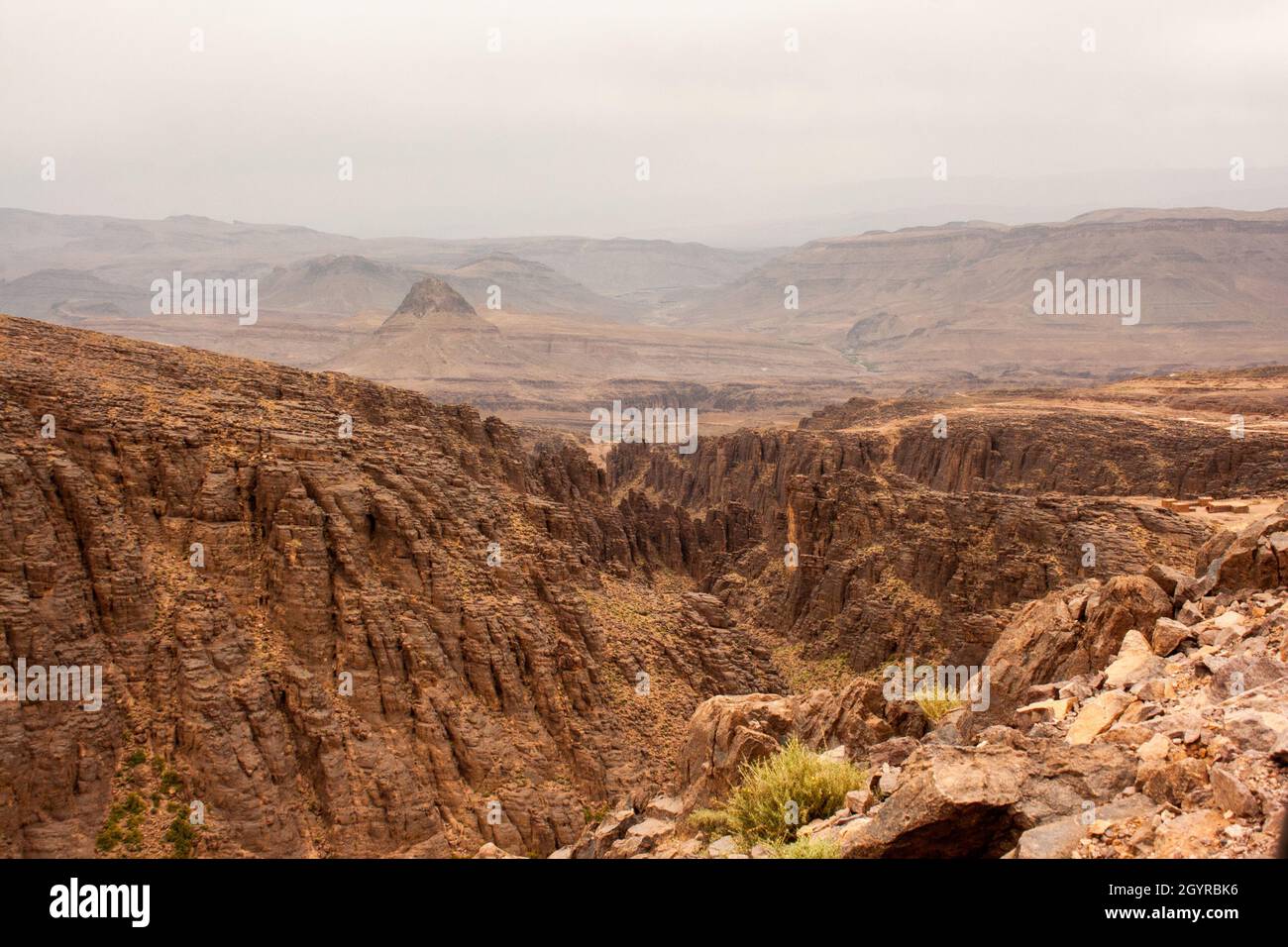 Sahara deserto paesaggio fotografato in Marocco Foto Stock