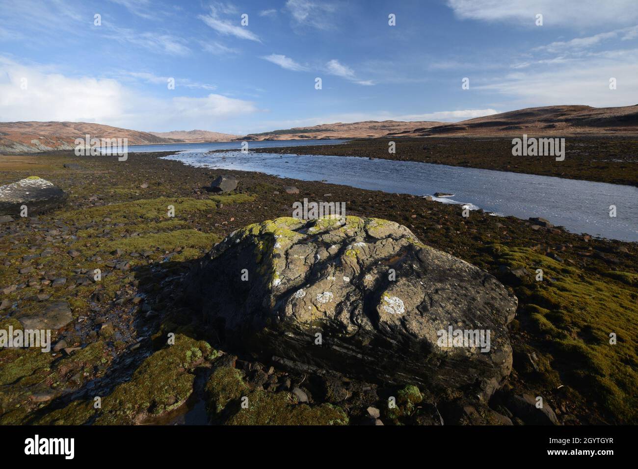 Loch Tarbert l'Isola di Jura Foto Stock
