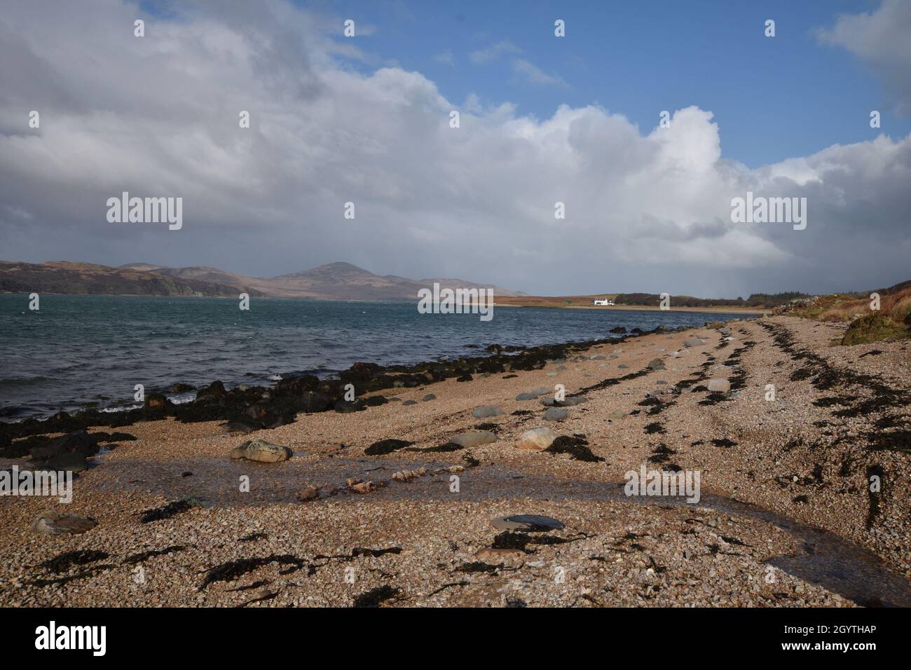 La costa meridionale dell'isola di Jura Foto Stock
