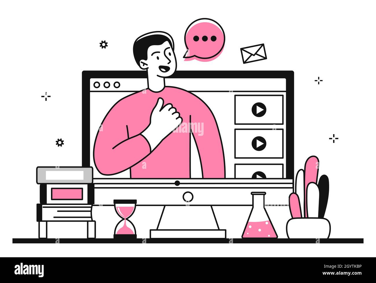 Concetto di formazione online Illustrazione Vettoriale