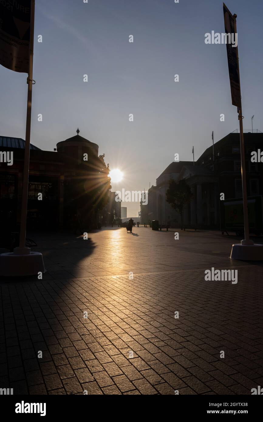 Coventry City Centre , UK, City of Culture 2021, grande sviluppo nel centro della città. Foto Stock