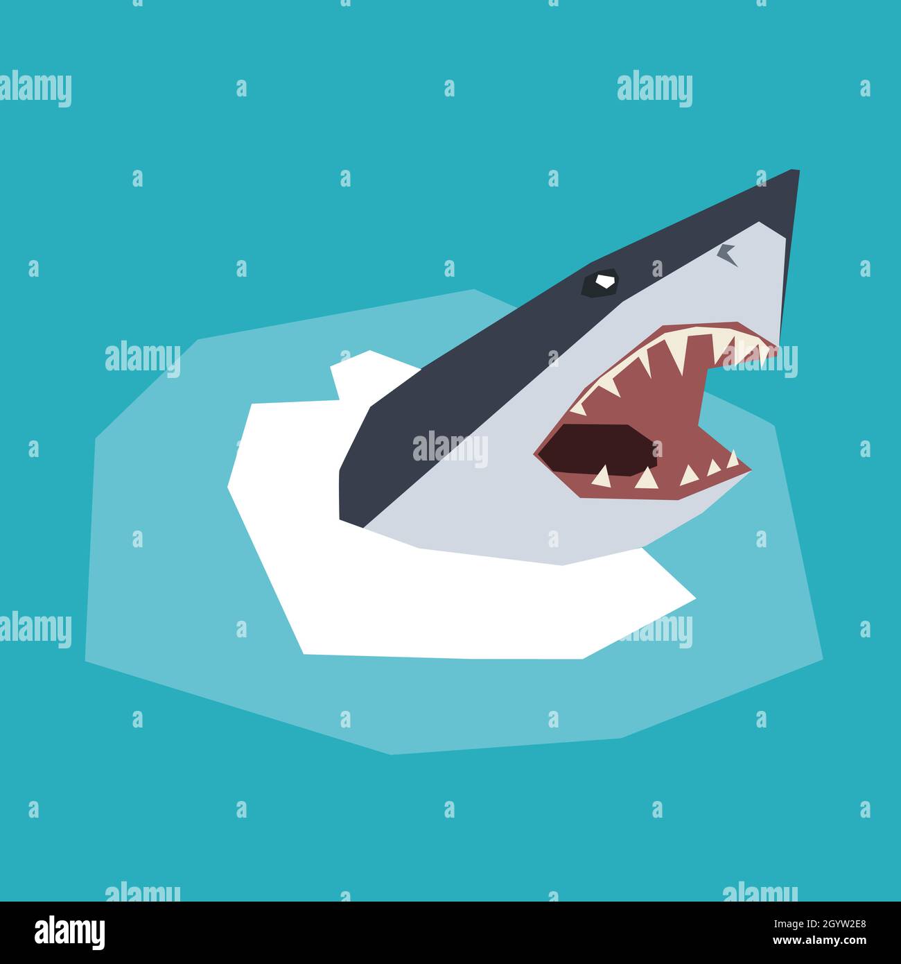 Clip art di squalo gigante Illustrazione Vettoriale