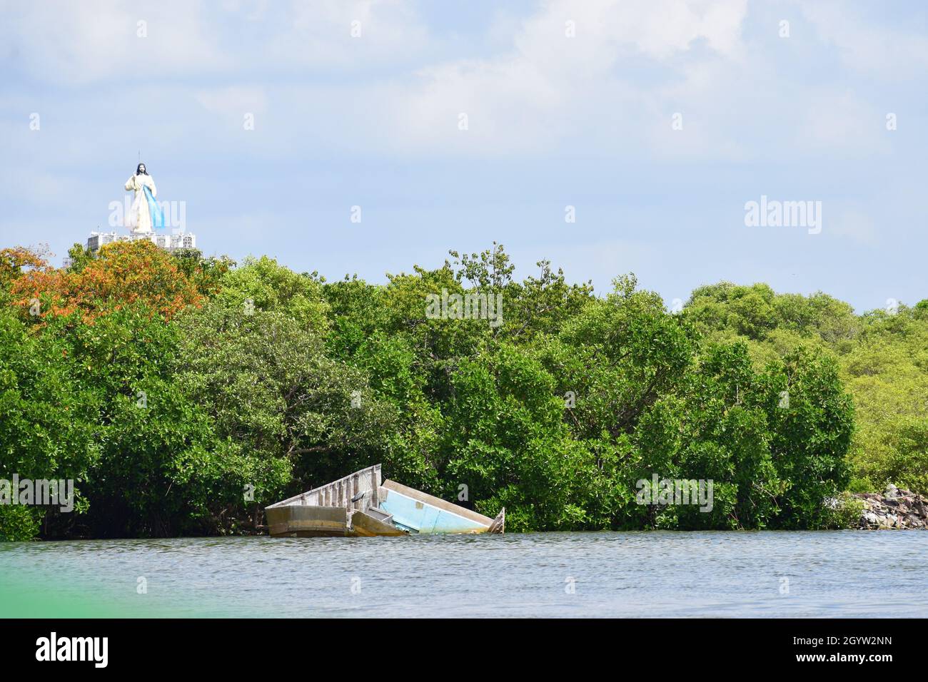 Viaggio nella laguna di Negombo Foto Stock