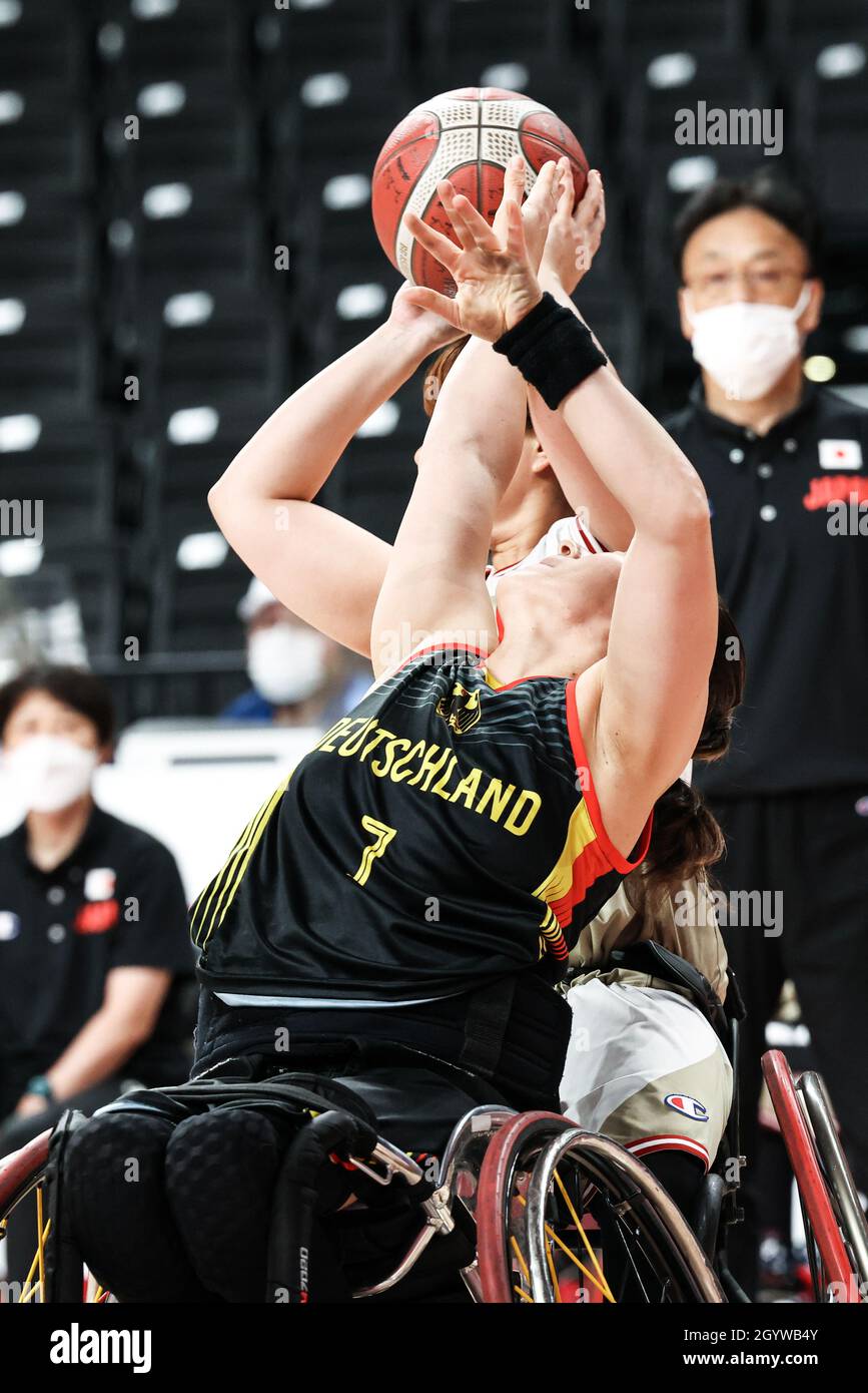 Tokyo, Giappone. 2021 agosto 29. Weman's Wheelchair Basketball: Germania vs Giappone a Tokyo paralimpic games 2020. PATZWALD Anne Foto Stock