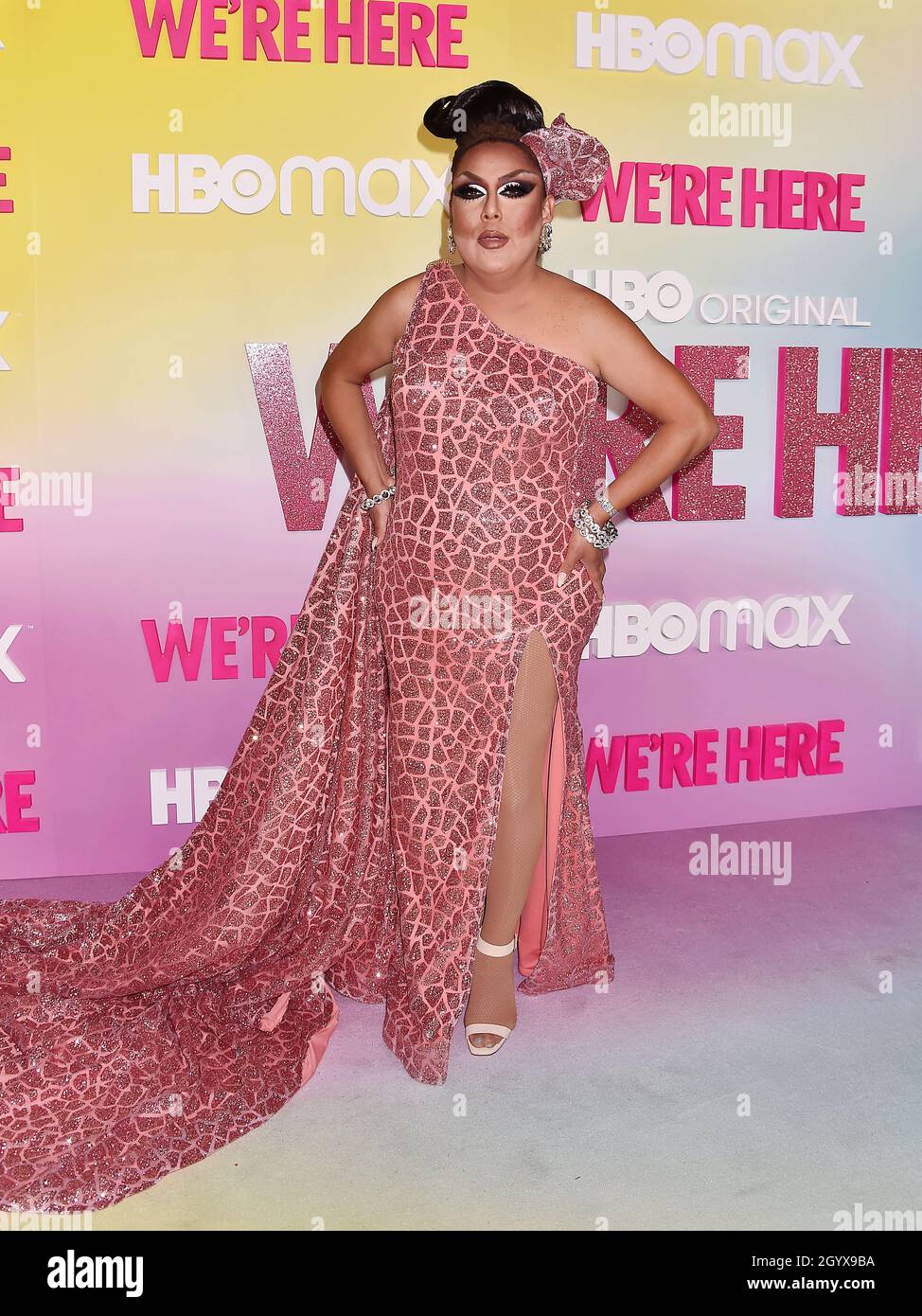 CULVER CITY, CA - OTTOBRE 08: Lady Shug partecipa al Los Angeles Premiere of Season 2 della serie unscripted di HBO "WE'RE HERE" presso Sony Pictures Studios Foto Stock