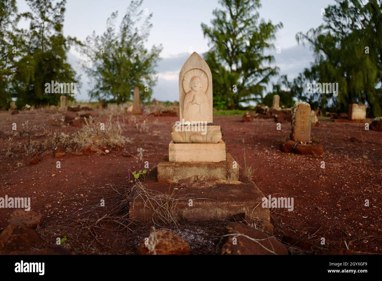 Cimitero McBryde vicino a Port Allen su Kauai Foto Stock