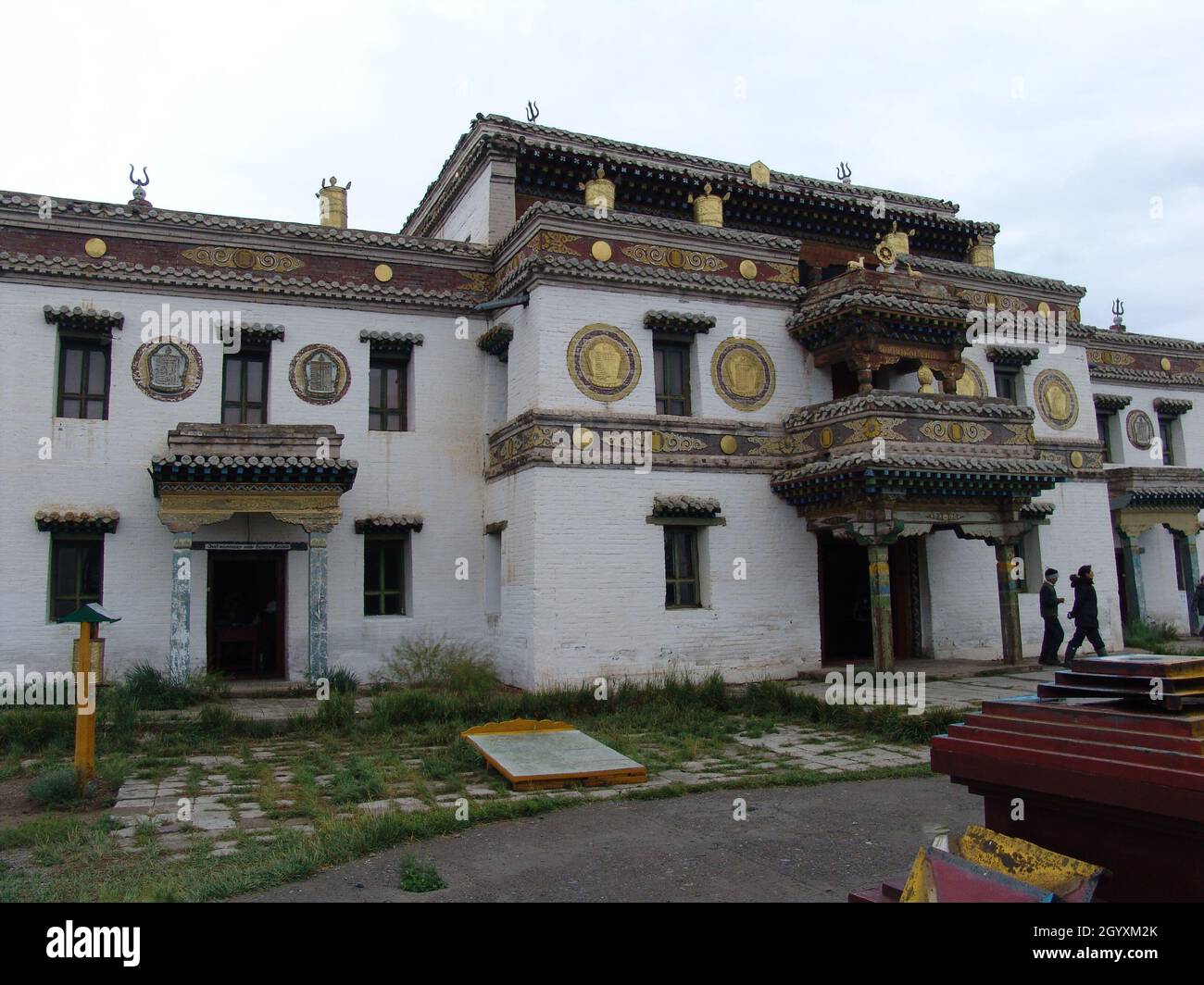 museo di reperti archeologici durante gli scavi di antiche sepolture in Mongolia Foto Stock