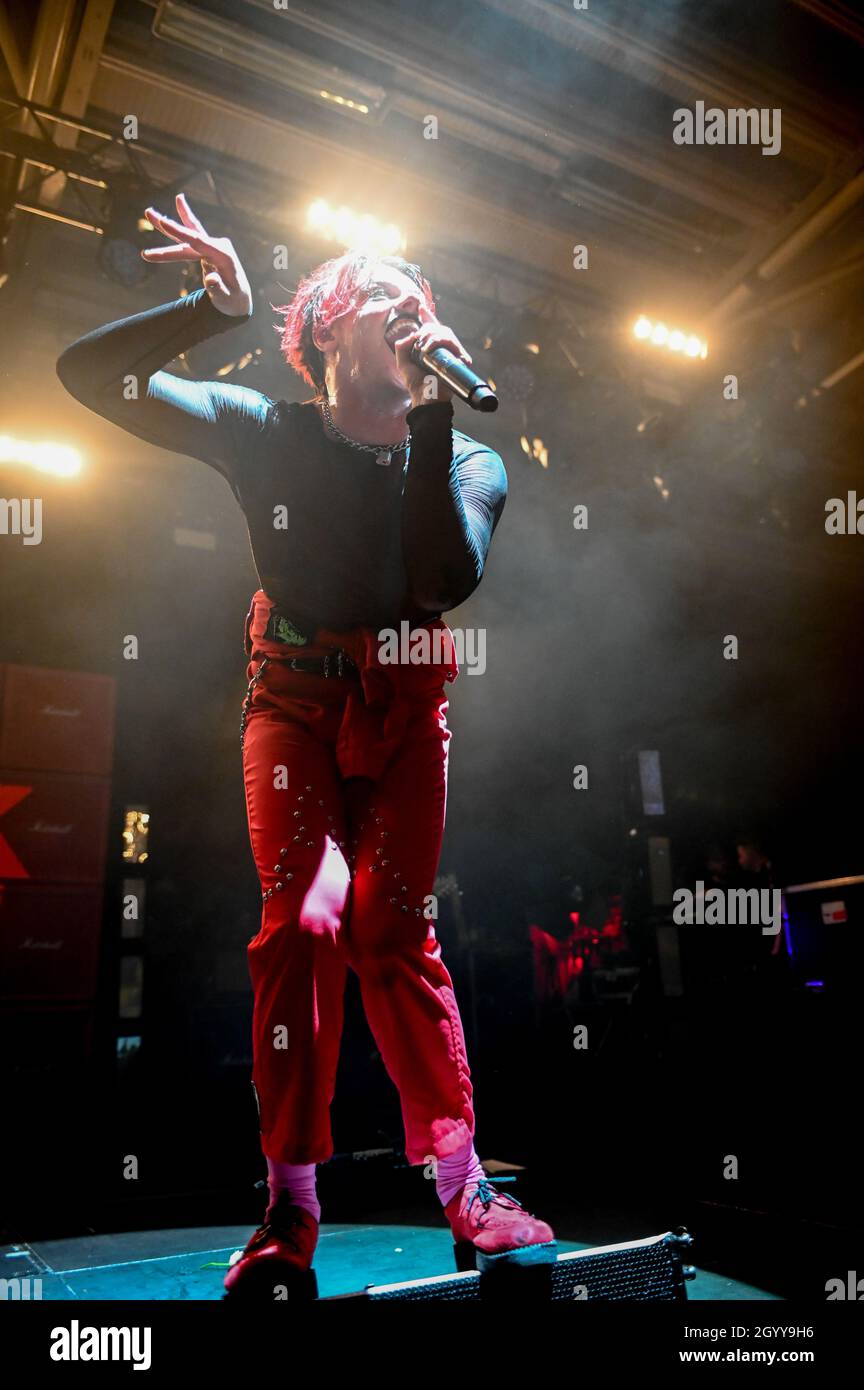 9 ottobre 2021, Doncaster, South Yorkshire, U.K: Yungblud,Life on Mars Tour,Doncaster Dome,UK, 09.10.2021 (Credit Image: © Robin Burns/ZUMA Press Wire) Foto Stock