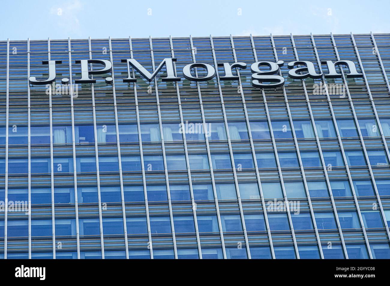JPMorgan Chase ha uffici su 25 Bank Street a Canary Wharf, Londra, Inghilterra Regno Unito Foto Stock